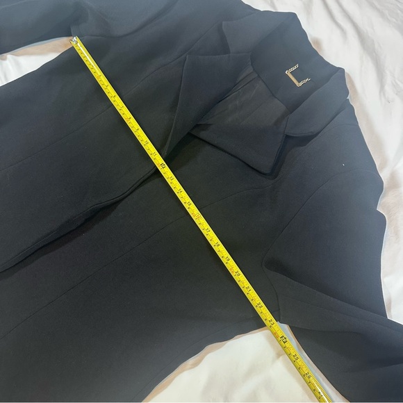 House of CB Esme Black Oversized Blazer with Feather Cuffs Size L+ - Picture 8 of 16